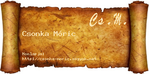 Csonka Móric névjegykártya